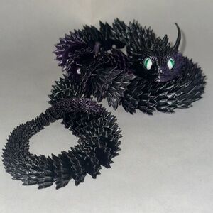 Black and Purple 3D Printed Dragon